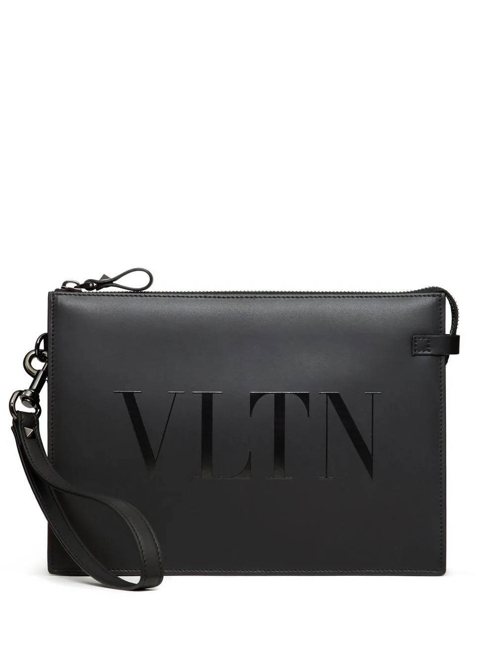 VALENTINO GARAVANI VLTN LEATHER CLUTCH BAG