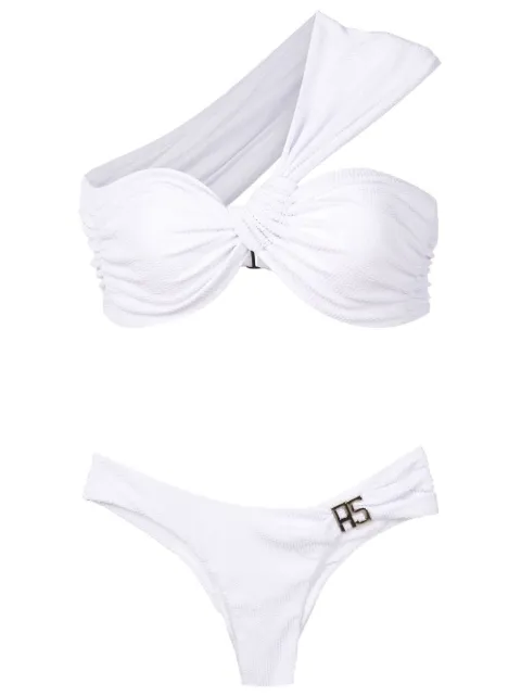 Amir Slama fine-ribbed one-shoulder bikini