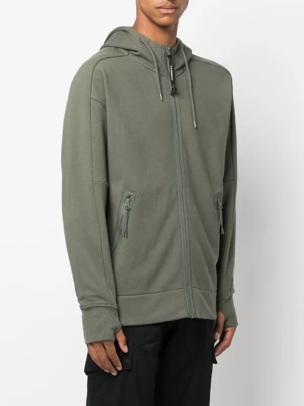C.P. Company Goggles-detail zip-up Hoodie | Green | FARFETCH