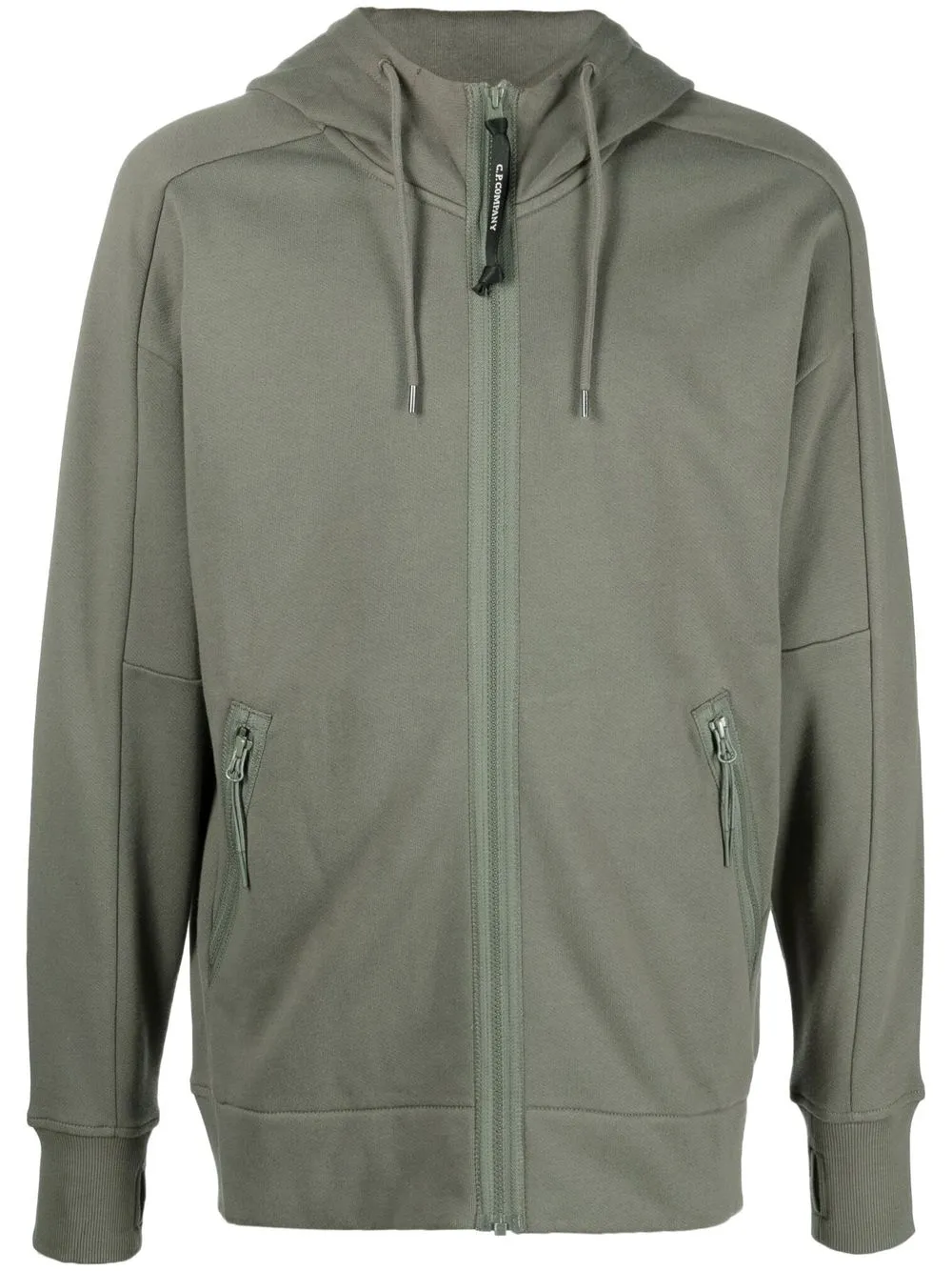 

C.P. Company hoodie con detalle de lentes y cierre - Verde