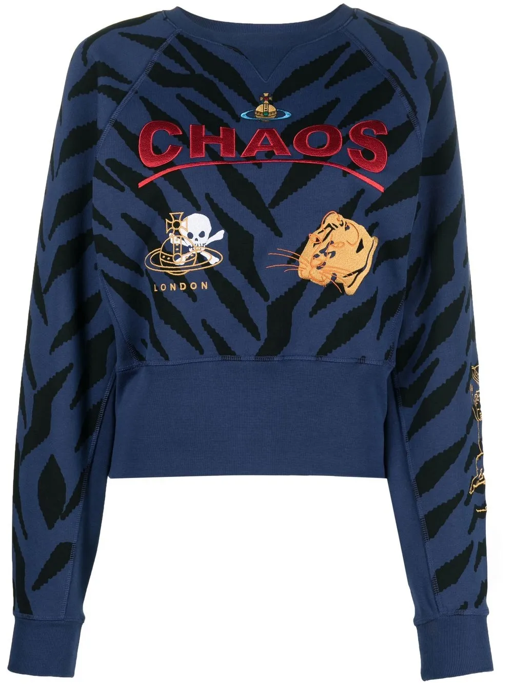 

Vivienne Westwood embroidered animal-print sweatshirt - Blue