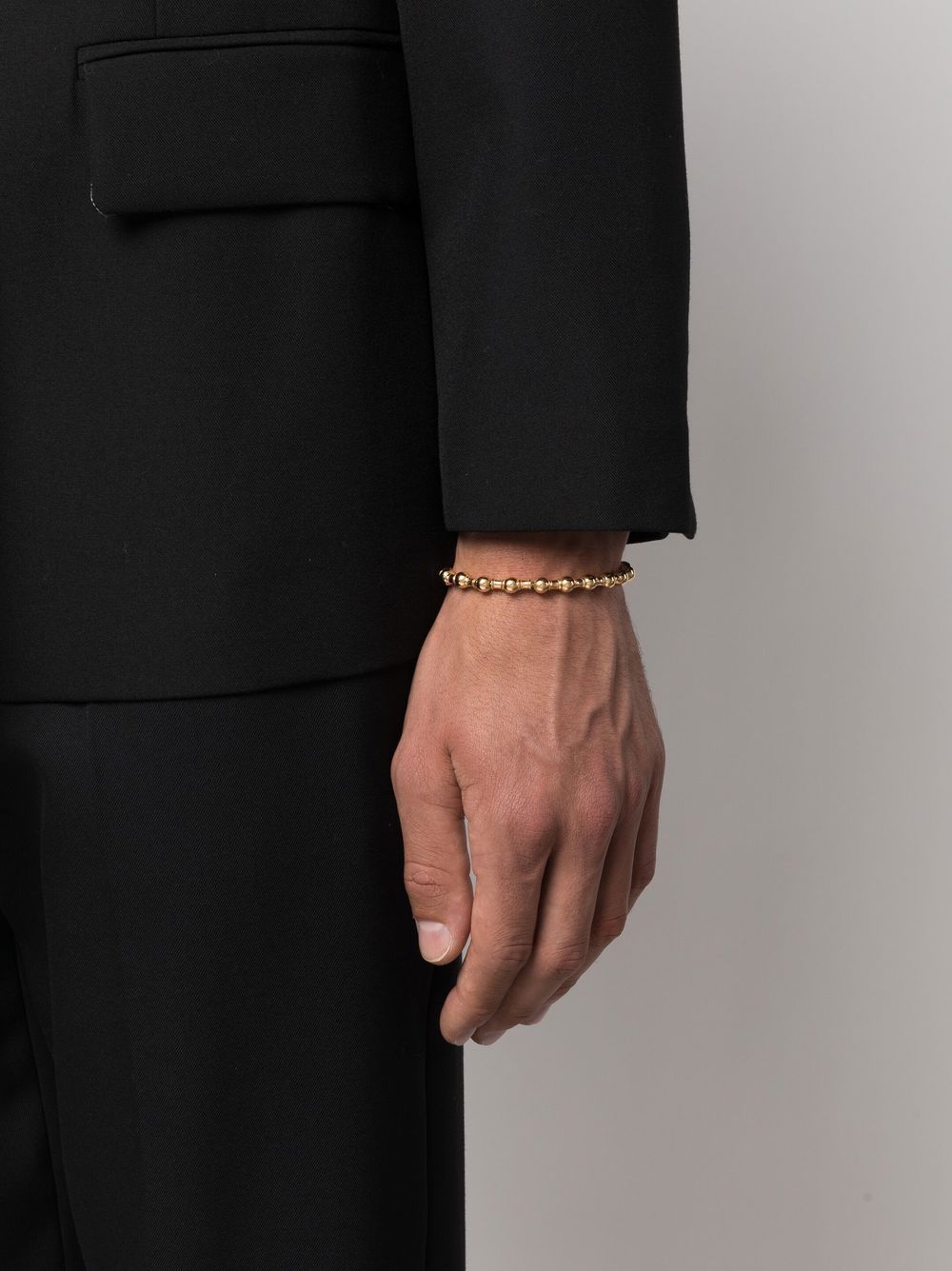 Shop Emanuele Bicocchi Beaded Chain-link Bracelet In Gold