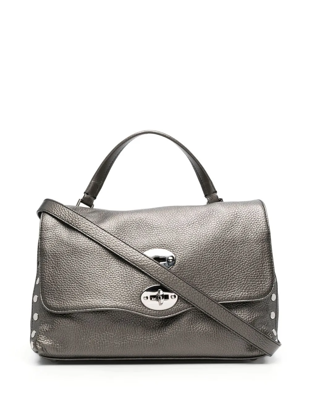 

Zanellato tote Postina con efecto metalizado - Gris