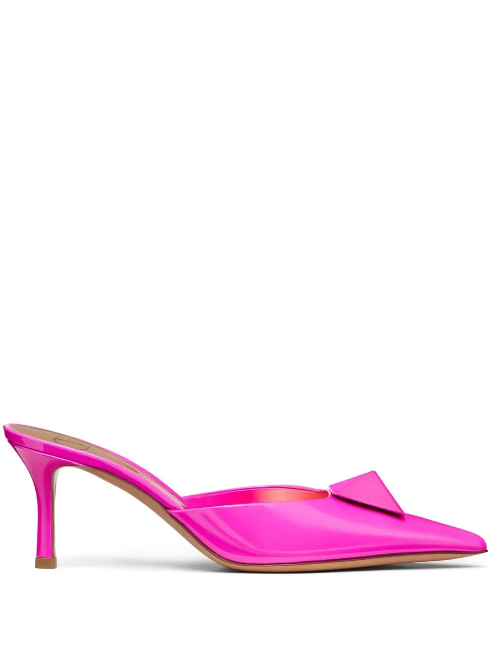 

Valentino Garavani One Stud 70mm leather mules - Pink