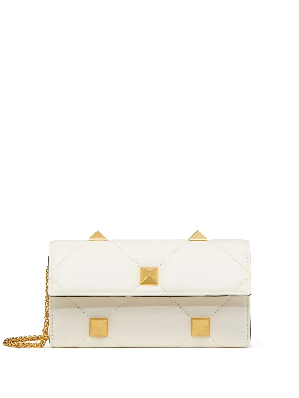 

Valentino Garavani Roman Stud chain wallet - White