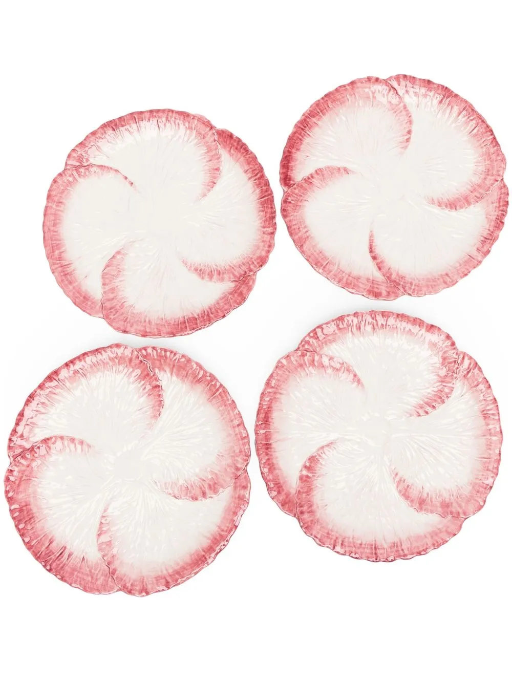 

Les-Ottomans pack de cuatro platos Radicchio - Rojo