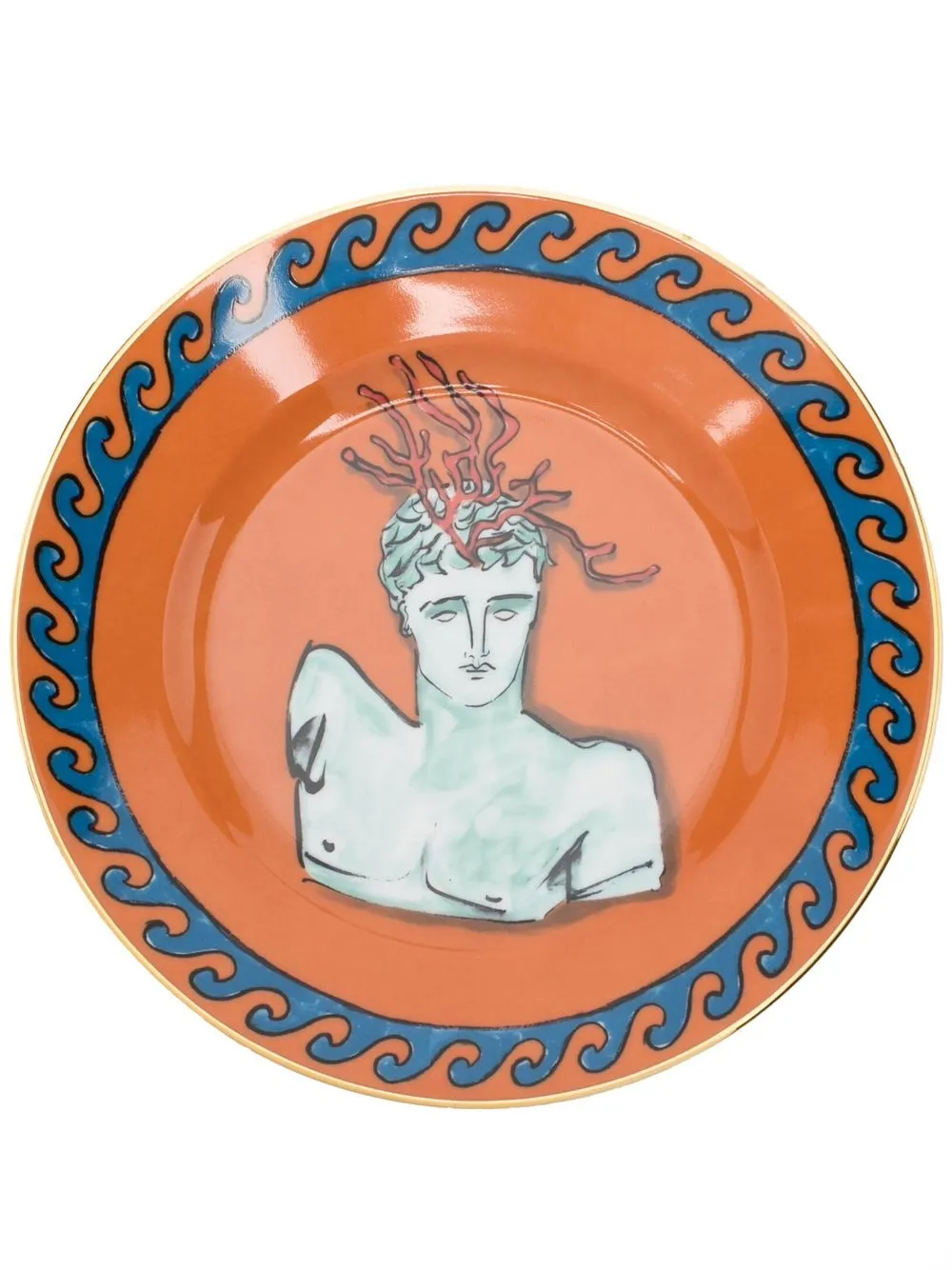 

GINORI 1735 Viaggio Di Nettuno dessert plate (22cm) - Orange