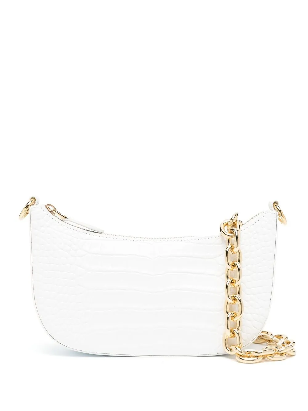 

L’AFSHAR Gabi croc-embossed shoulder bag - White