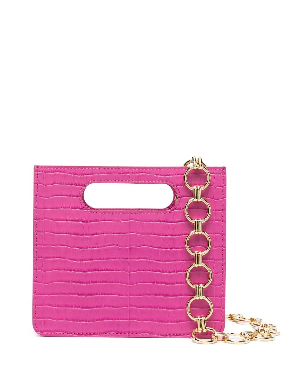 

L’AFSHAR Edna crocodile-effect mini bag - Pink