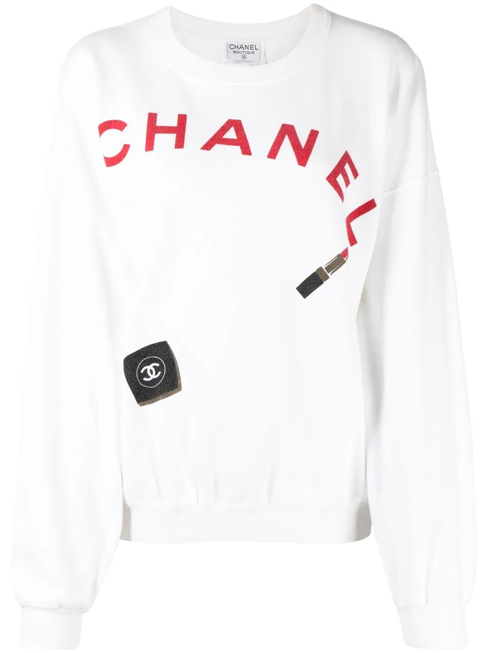 

CHANEL Pre-Owned 2000s logo-print sweatshirt - White