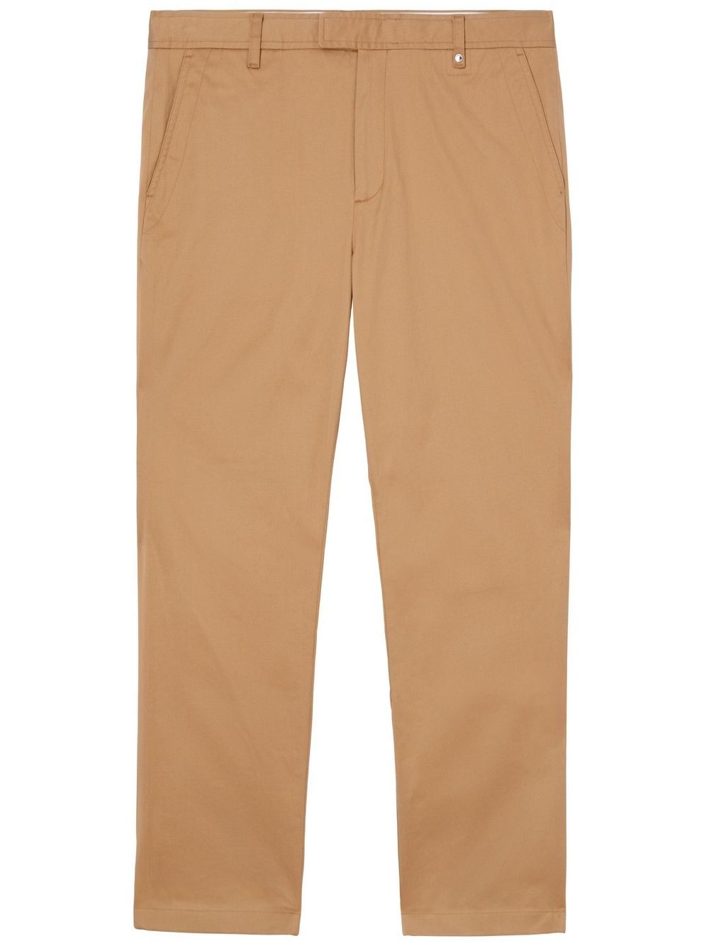 Burberry embroidered-logo tailored trousers - Brown