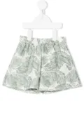 Little Bambah palm-print linen shorts - White