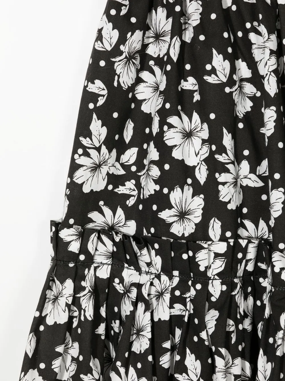  Little Bambah Ausgestellter Midirock Mit Blumen Print   Schwarz 