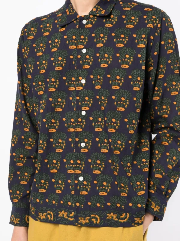 BODE シャツ BODE グラフィック シャツ | ブルー | FARFETCH JP