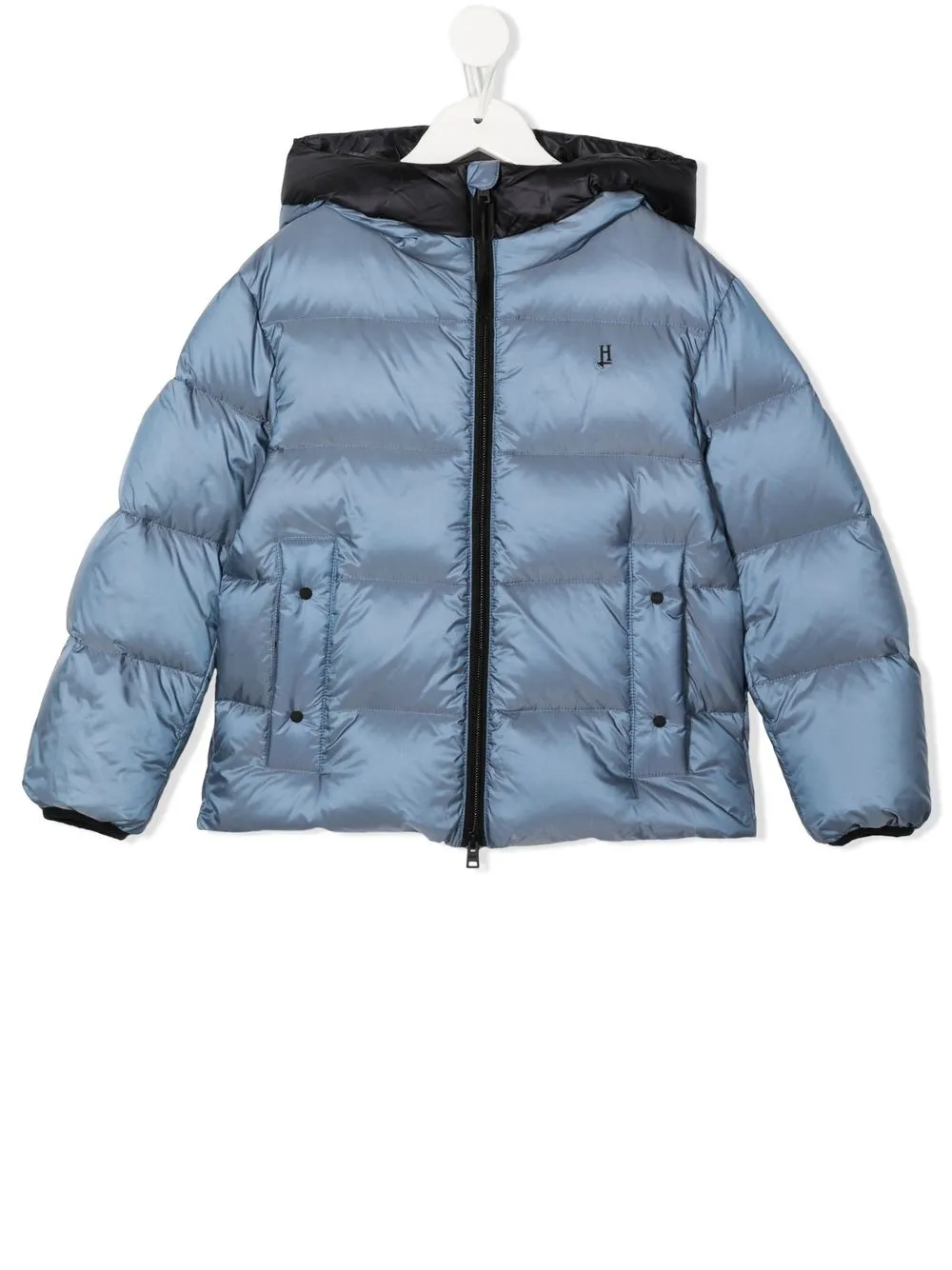 

Herno Kids chamarra capitonada con capucha - Azul