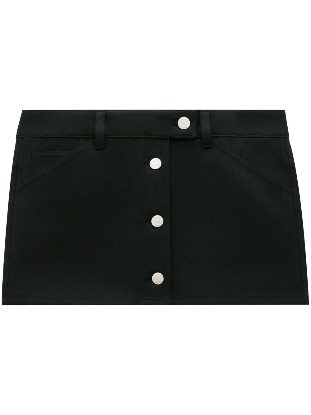 

Courrèges Trucker button-up mini skirt - Black