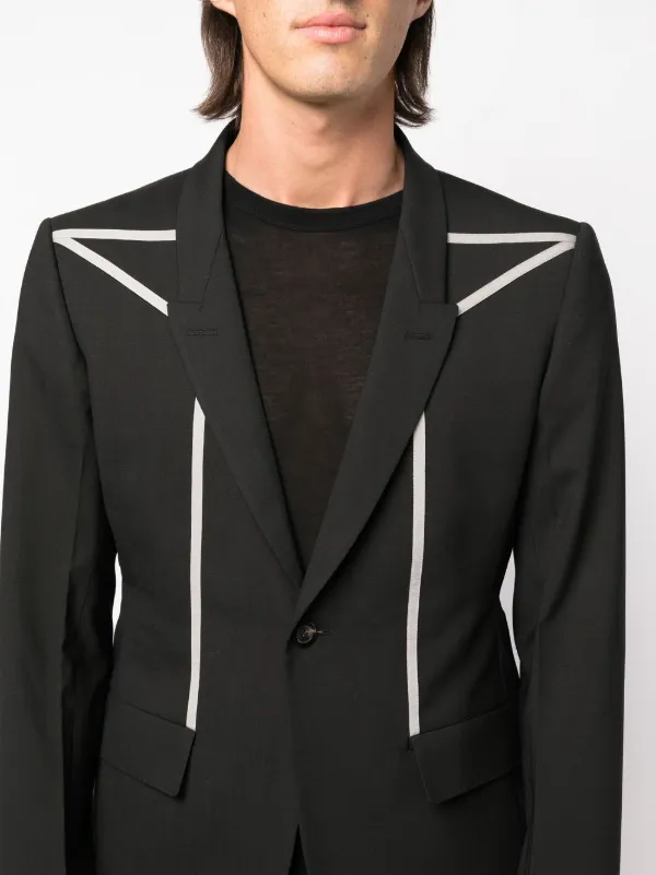 Rick Owens Pentagram Motif slim-cut Blazer - Farfetch