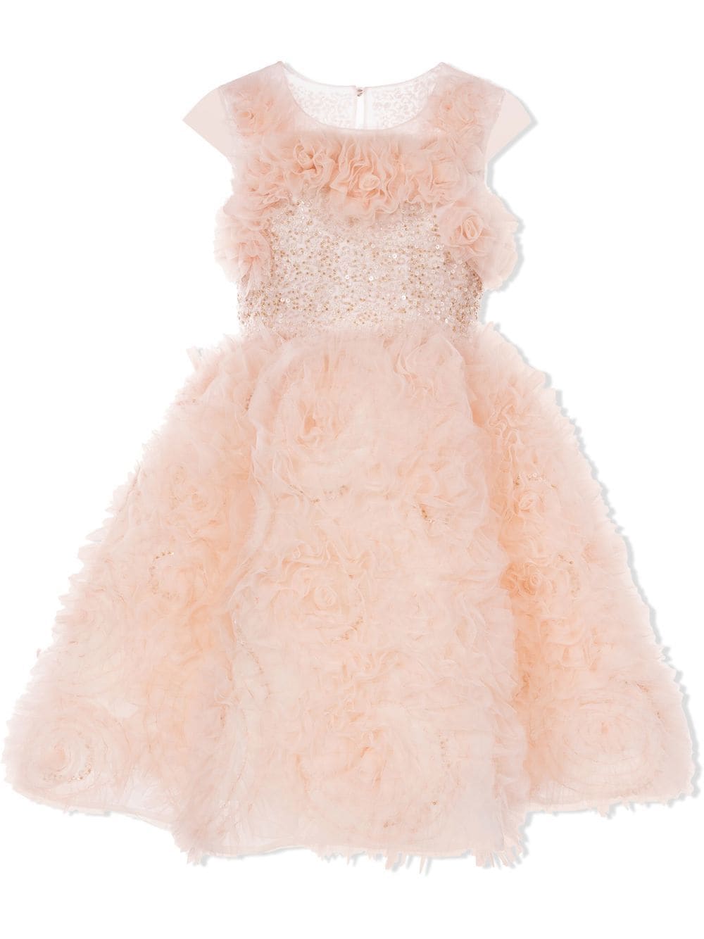 Marchesa Couture Kids' Sequin-embellished Tulle Dress In Pink