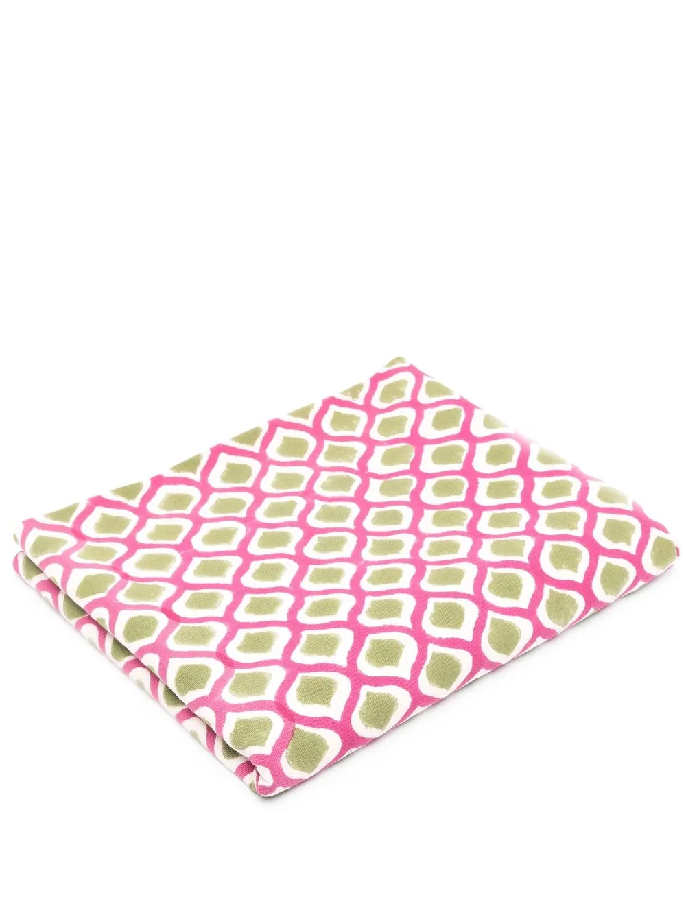 Les-Ottomans geometric-print cotton tablecloth - Pink