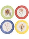 Les-Ottomans x Browns floral-print plates (set of four) - White