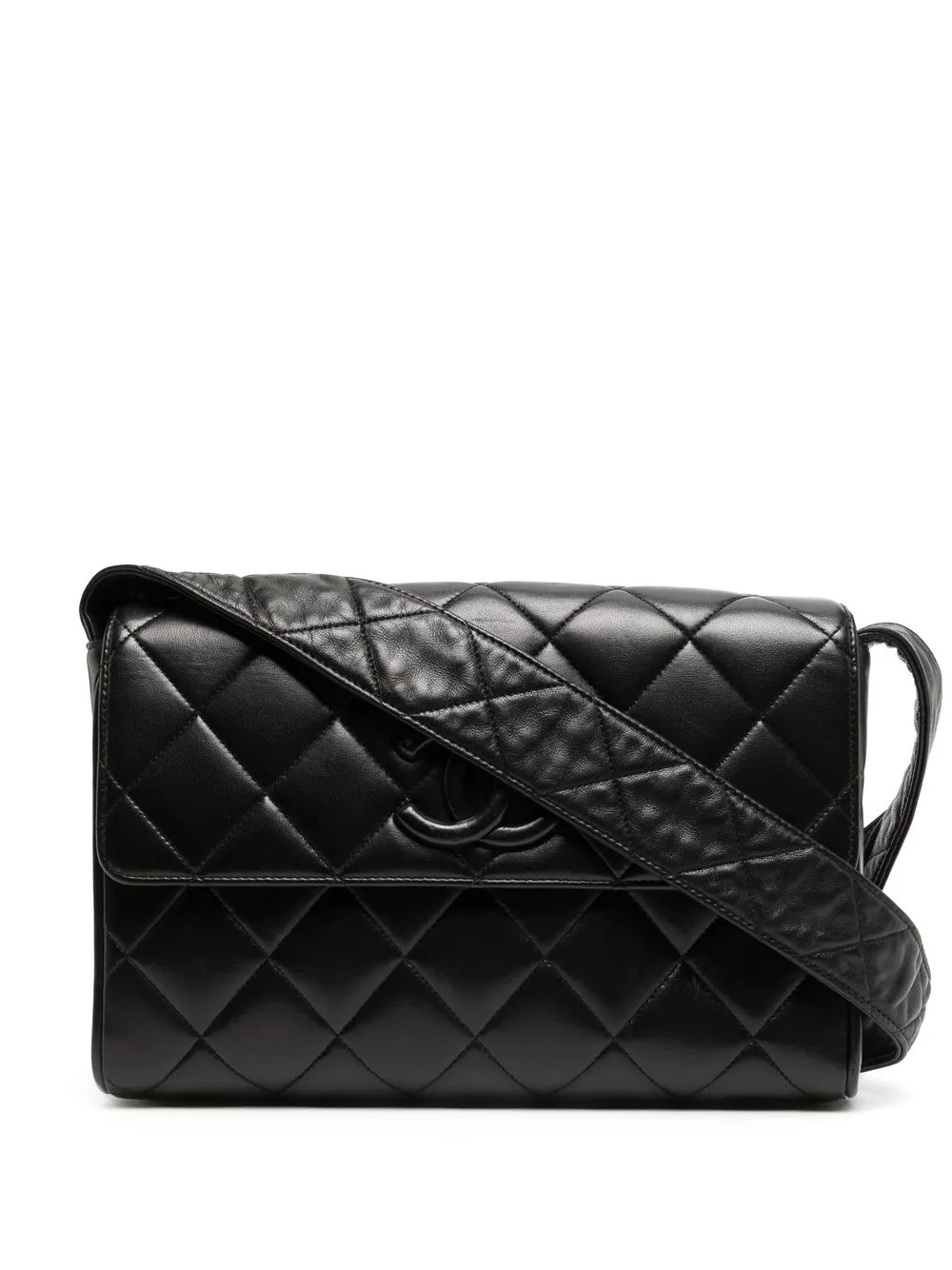 

Chanel Pre-Owned bolsa de hombro con capitonado de rombos 1992 - Negro