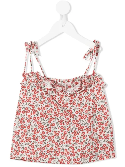 Little Bambah floral-print ruffled vest