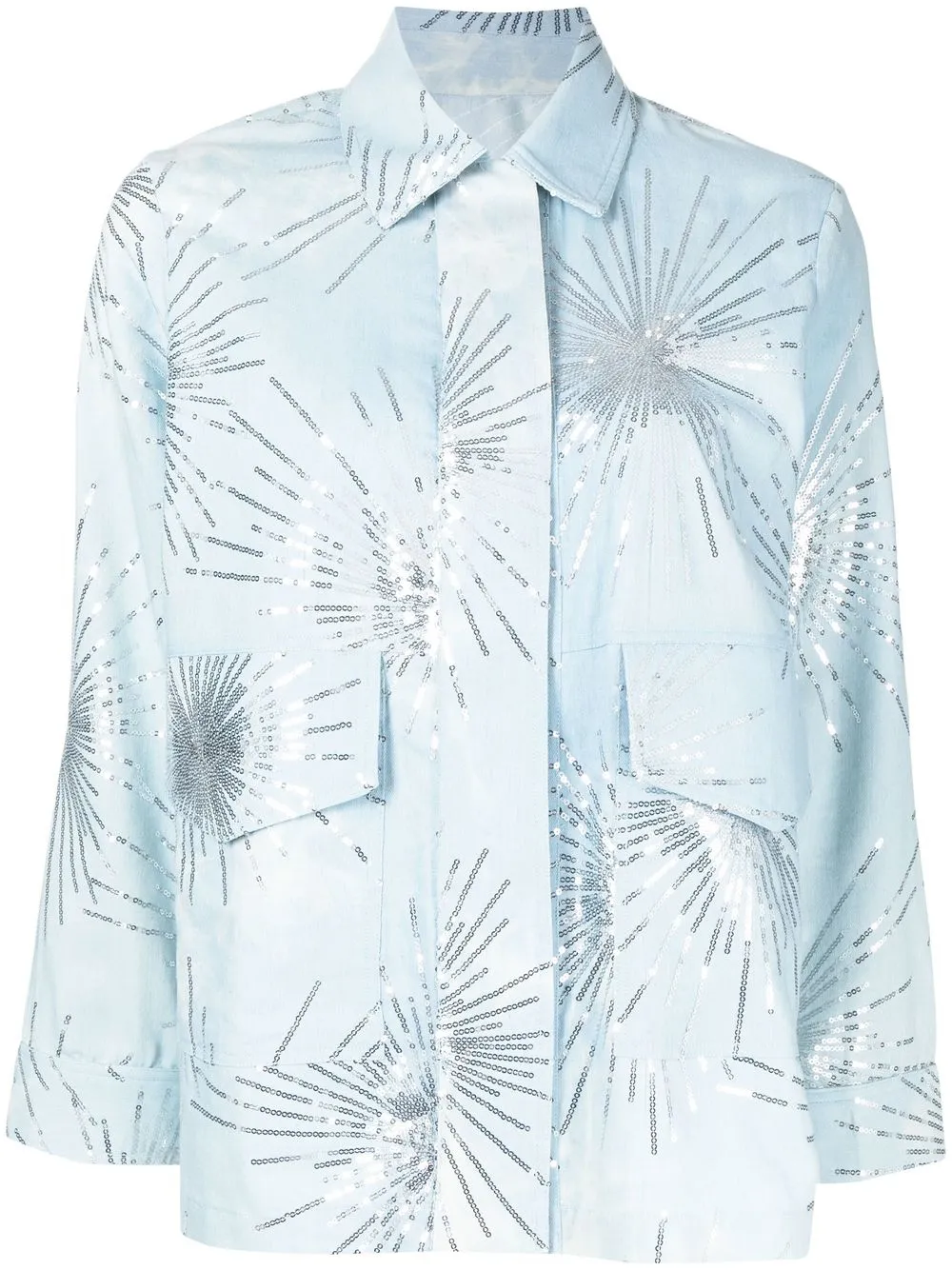 

Bambah embellished shirt jacket - Blue