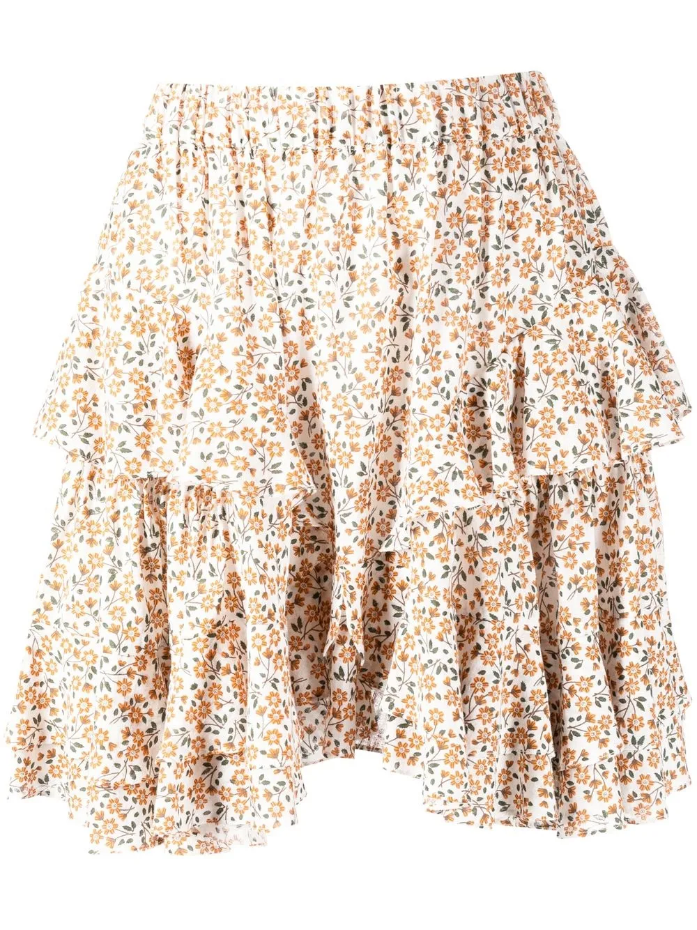 

Bambah floral-print ruffle skirt - Orange