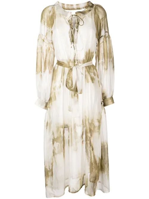 Robe mi-longue à effet tie-dye - Bambah - Modalova