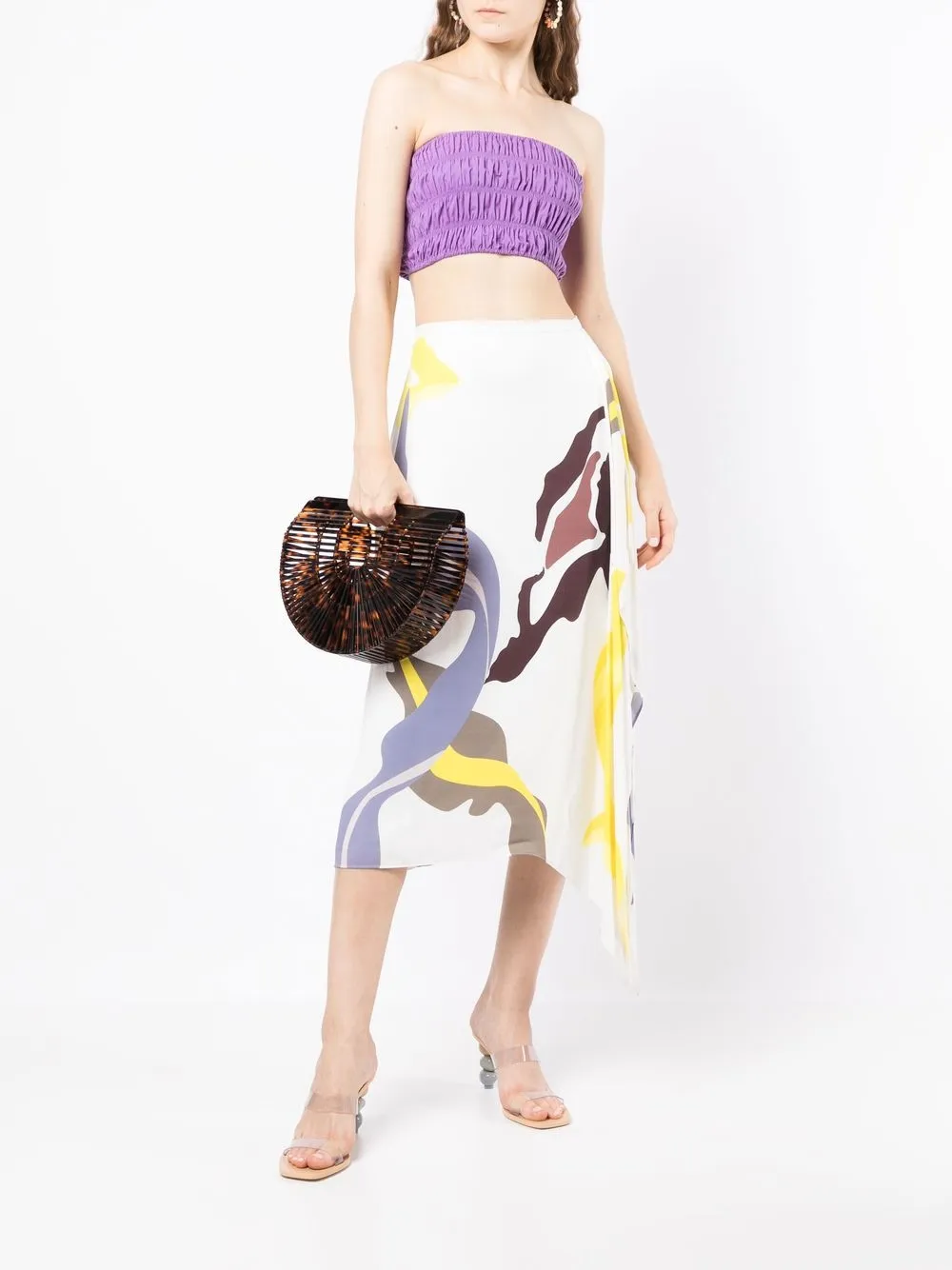 Bambah Elastische bandeau top - Paars