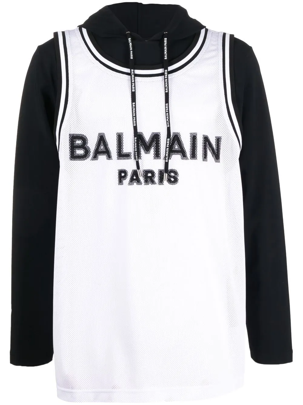 

Balmain hoodie con logo estampado - Blanco