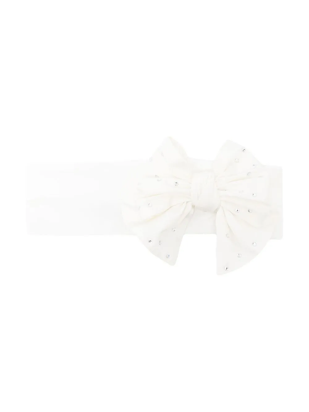 

Monnalisa rhinestone bow-detail headband - Neutrals