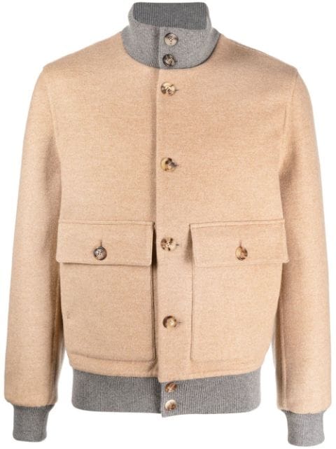 Brunello Cucinelli two-tone cashmere jacket