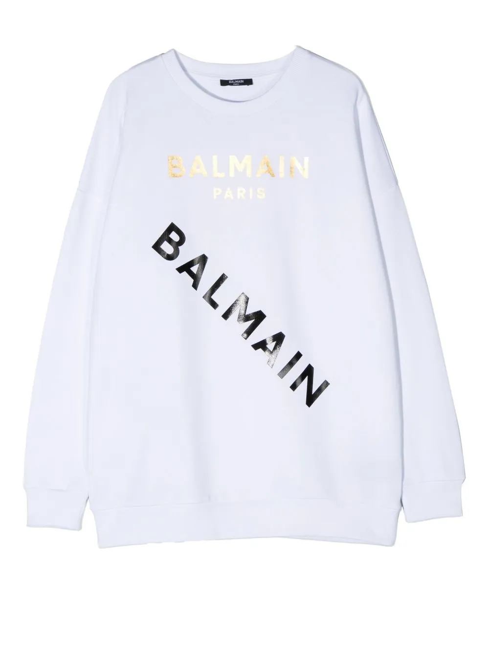 

Balmain Kids sudadera con logo estampado - Blanco