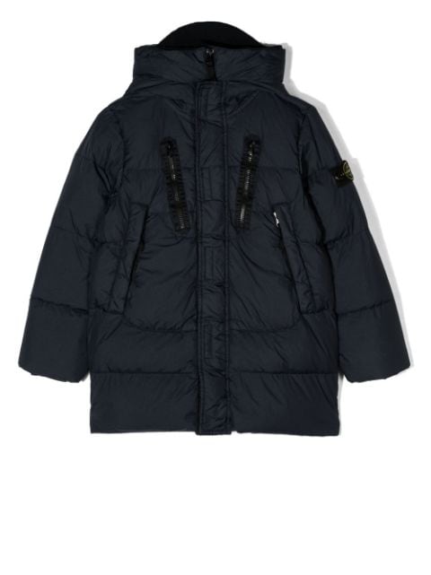 Stone Island Junior feather-down padded jacket 