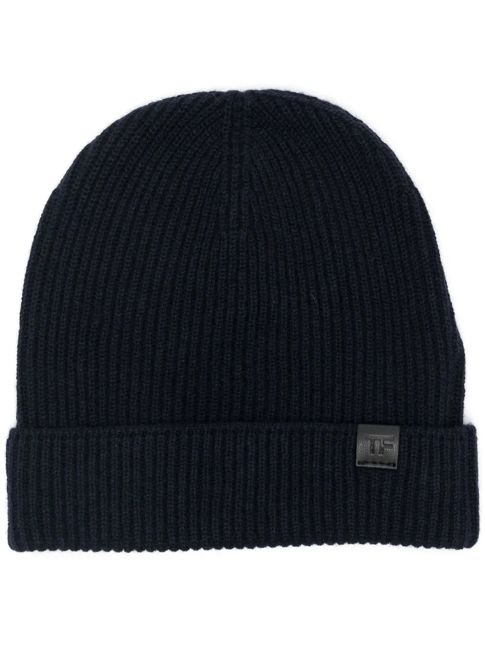 

TOM FORD logo-patch cashmere beanie - Blue