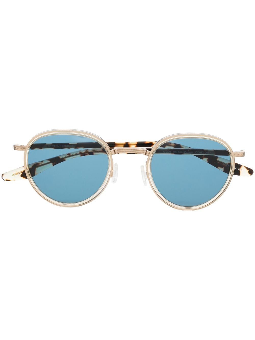 Shop Barton Perreira Tortoiseshell-effect Round-frame Sunglasses In Gold