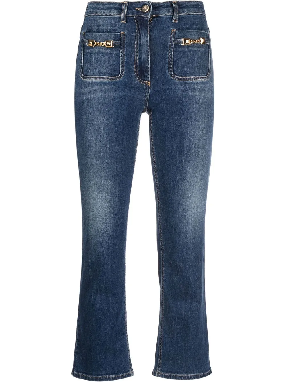 

Elisabetta Franchi jeans acampanados con tiro alto - Azul