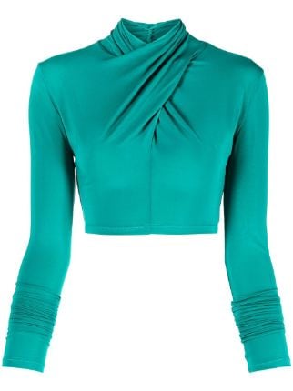 THE ANDAMANE Crossover long-sleeved Crop Top - Farfetch
