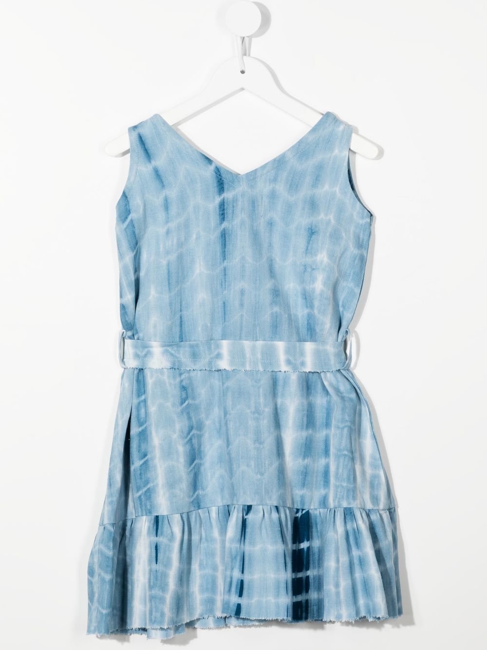 Little Bambah Mini-jurk met tie-dye print - Blauw