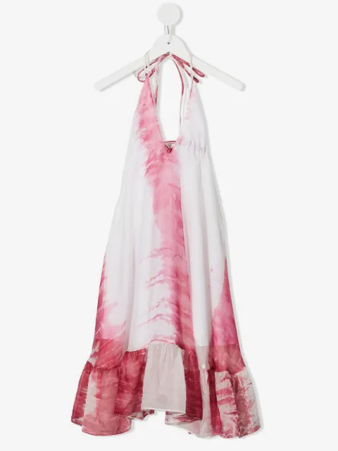 Little Bambah tie-dye halter maxi dress