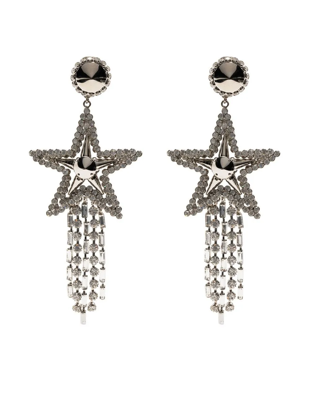 

Alessandra Rich aretes con dije de cristal - Plateado