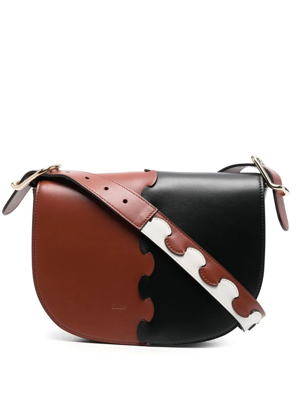 Chloé two-tone leather crossbody bag