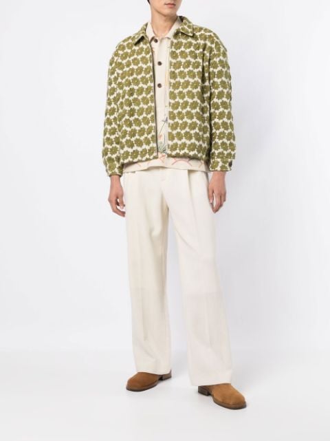BODE floral-embroidered Shirt Jacket - Farfetch