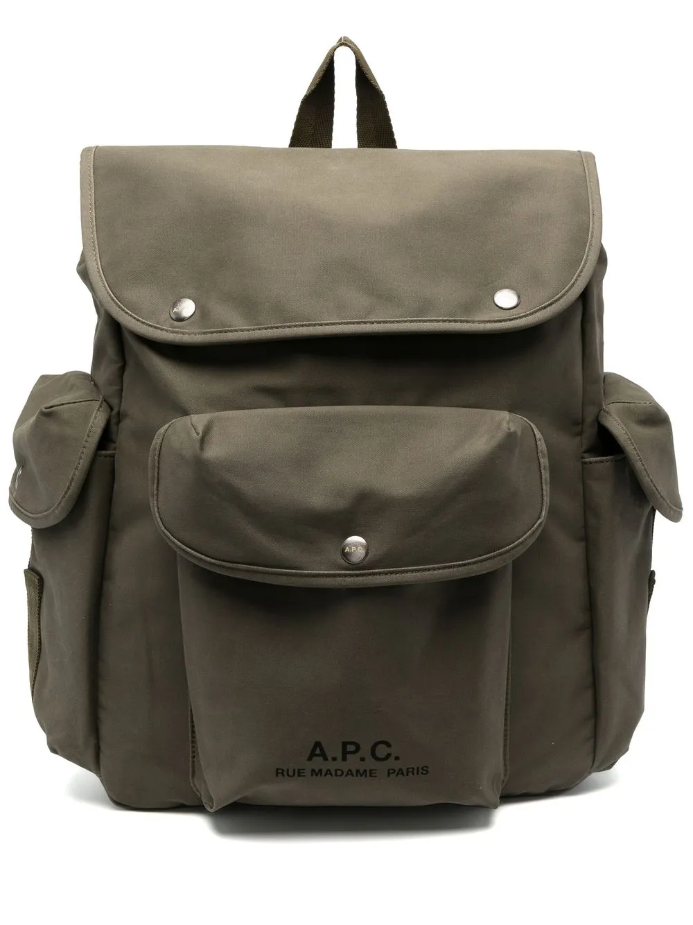 

A.P.C. mochila con logo estampado - Verde