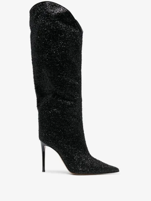 Alexandre Vauthier 110mm sequin knee-high boots