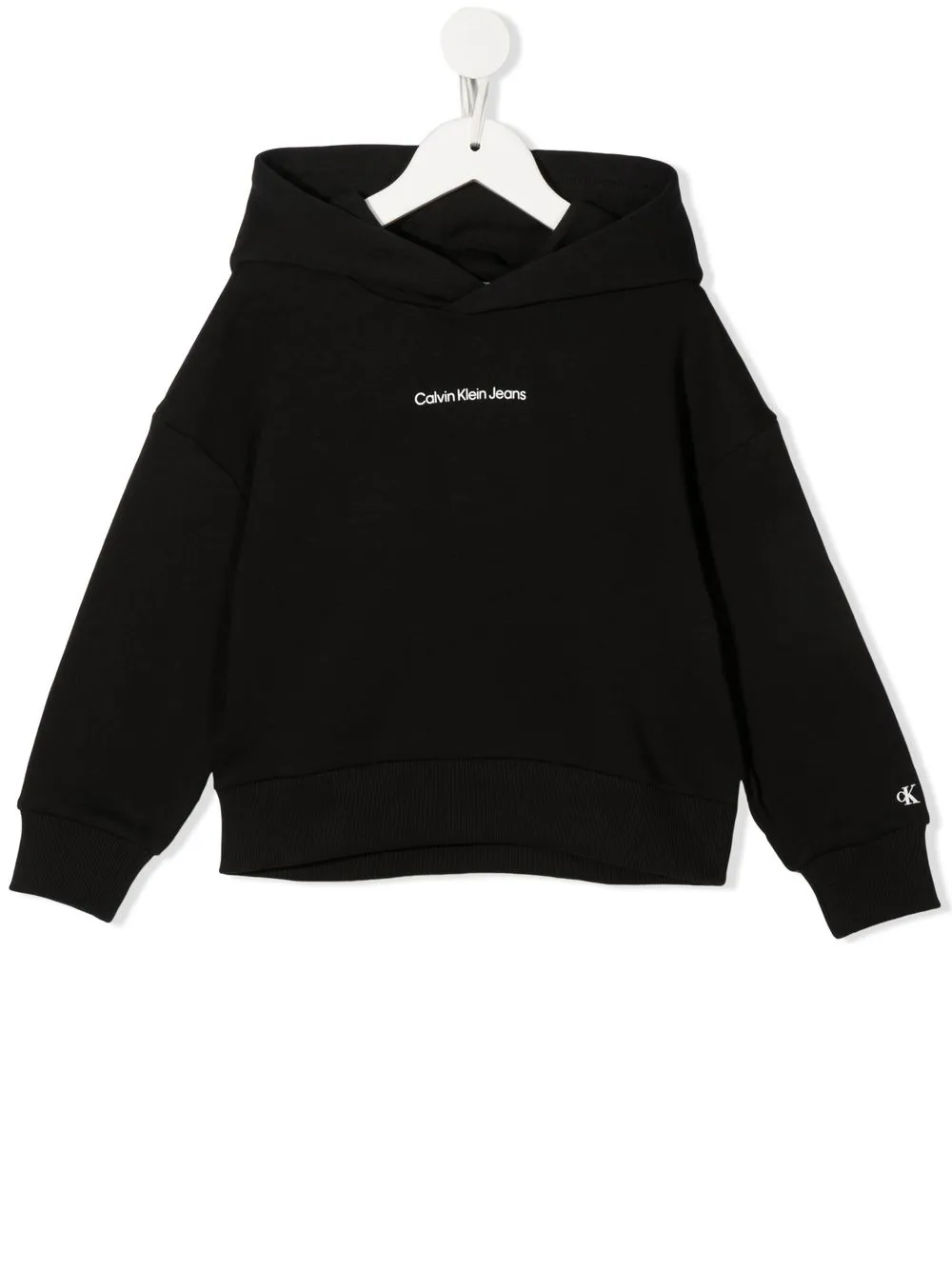 

Calvin Klein Kids logo-print cotton-blend hoodie - Black