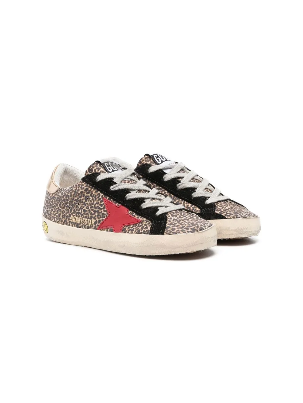 

Golden Goose Kids tenis bajos con estampado de leopardo - Marrón