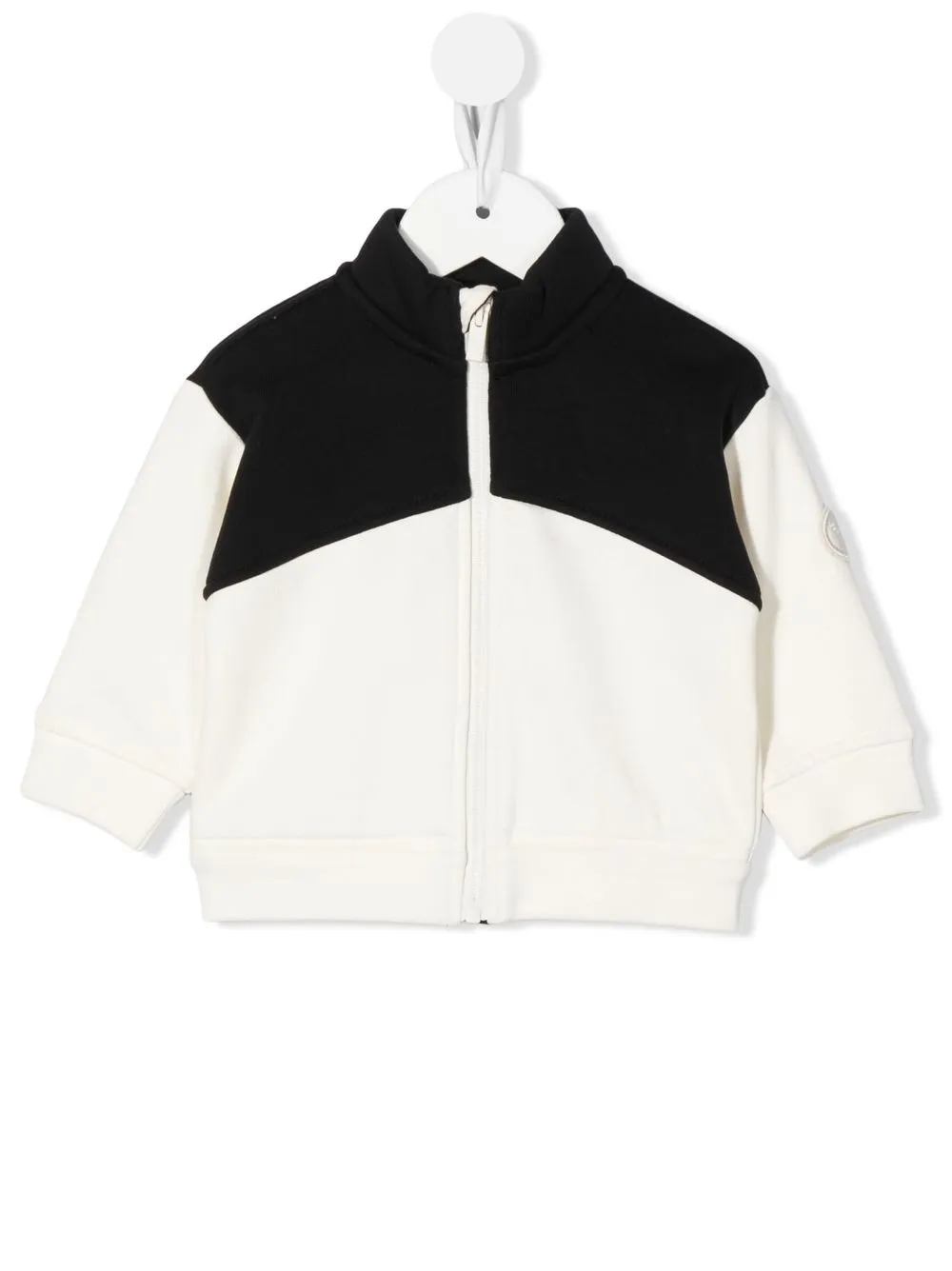 

Emporio Armani Kids contrasting-panel zip-up sweatshirt - Neutrals