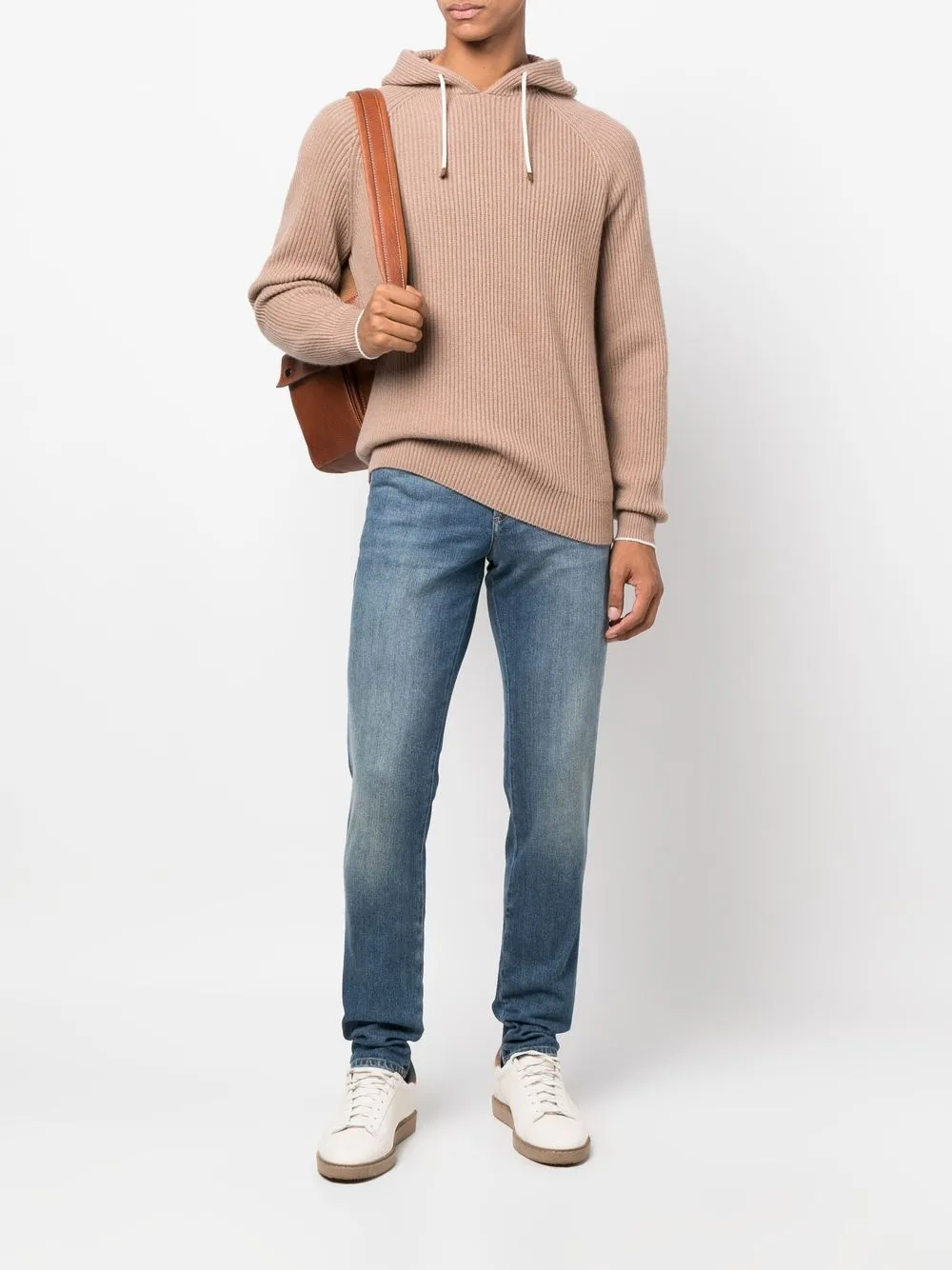 Brunello Cucinelli 拉链罗纹连帽衫 | 连帽衫 | Image 2
